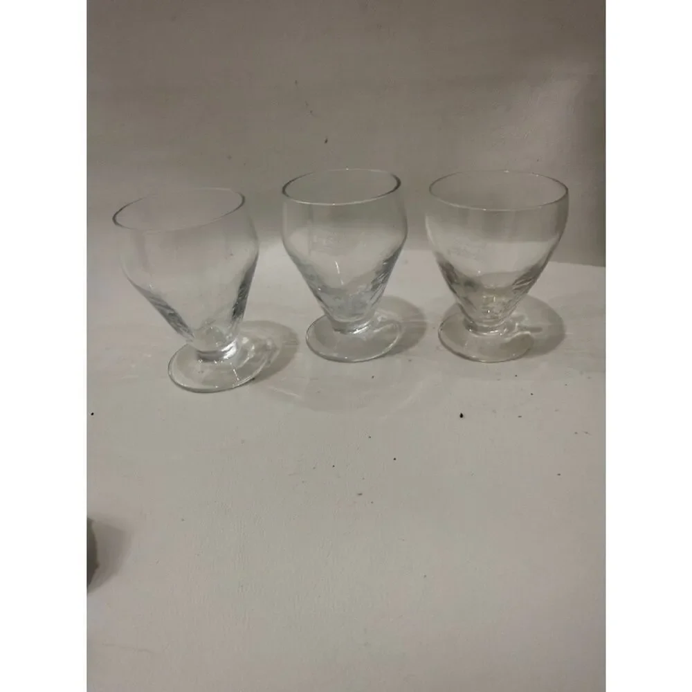 Liquor Toasting Cordial Sherry Glasses 2 Ounces Each CNN Flag Marked Set Of 3